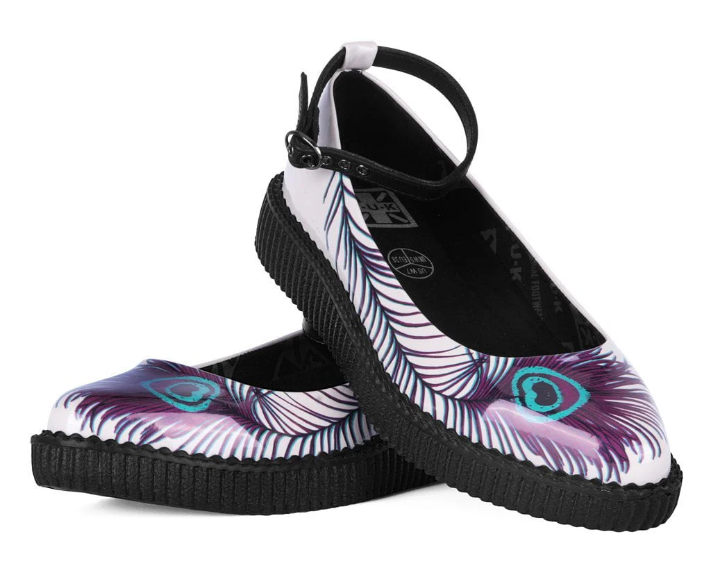 1070-Cream-Peacock-Feather-Ballet-Creeper-3.webp Cream Peacock Feather Ballet Creeper