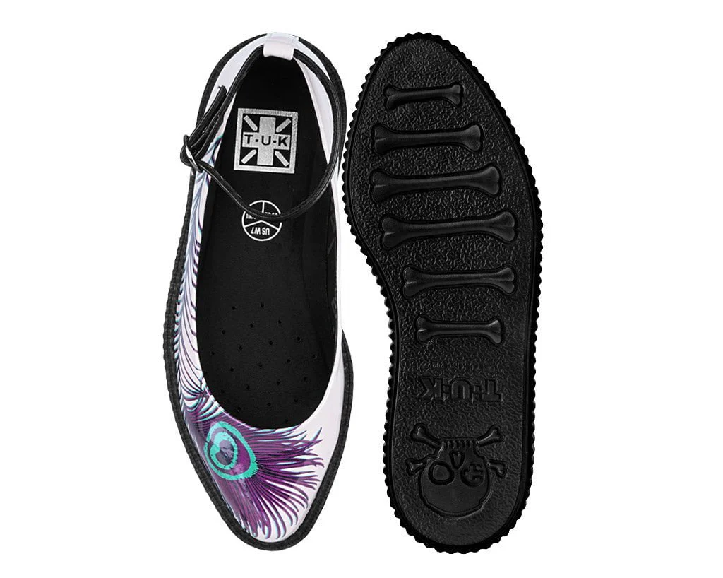 1070-Cream-Peacock-Feather-Ballet-Creeper-5.webp Cream Peacock Feather Ballet Creeper