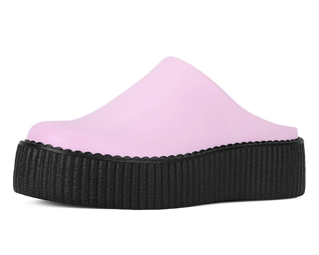 Pink Leather Viva Mondo Creeper Clog