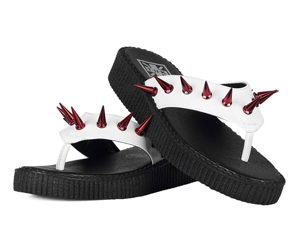 1110-White-Red-Spike-Viva-Low-Flip-Flop-3.webp White & Red Spike Viva Low Flip Flop