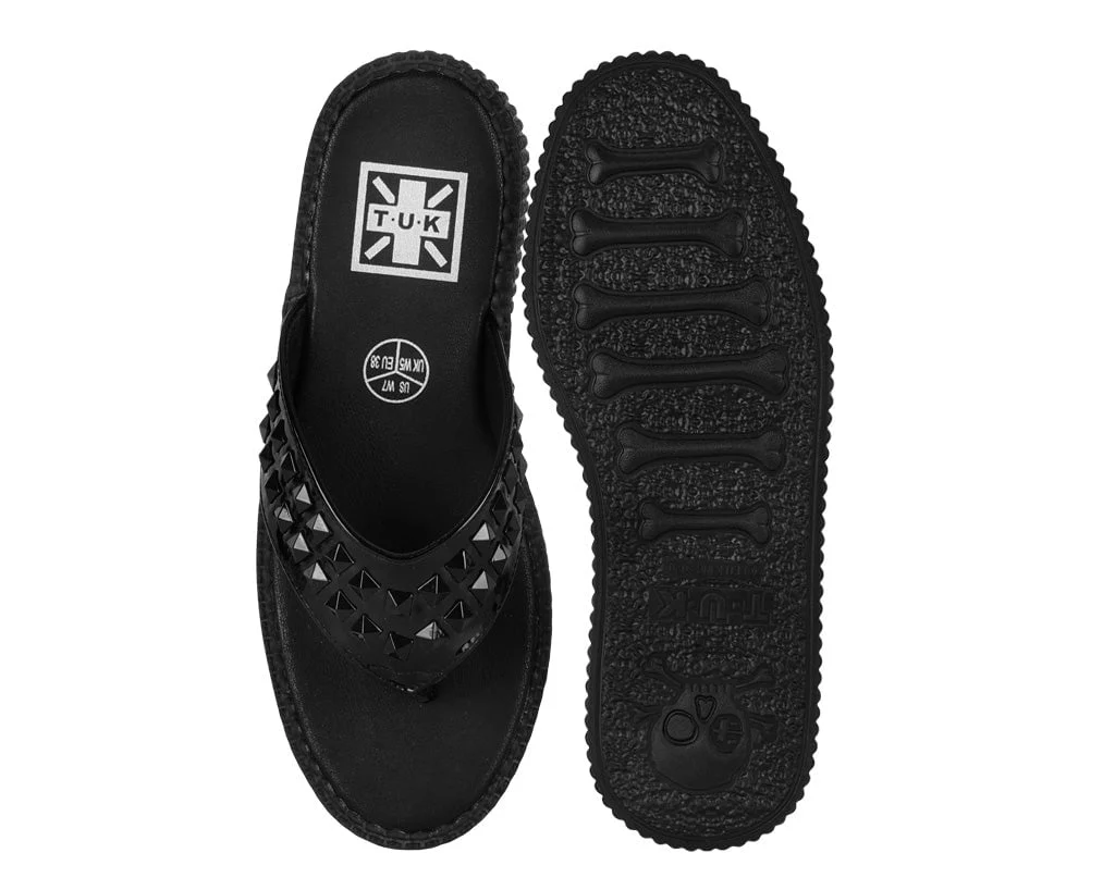 1118-Black-TUKskin-Stud-Viva-Low-Flip-Flop-5.webp Black TUKskin Stud Viva Low Flip Flop