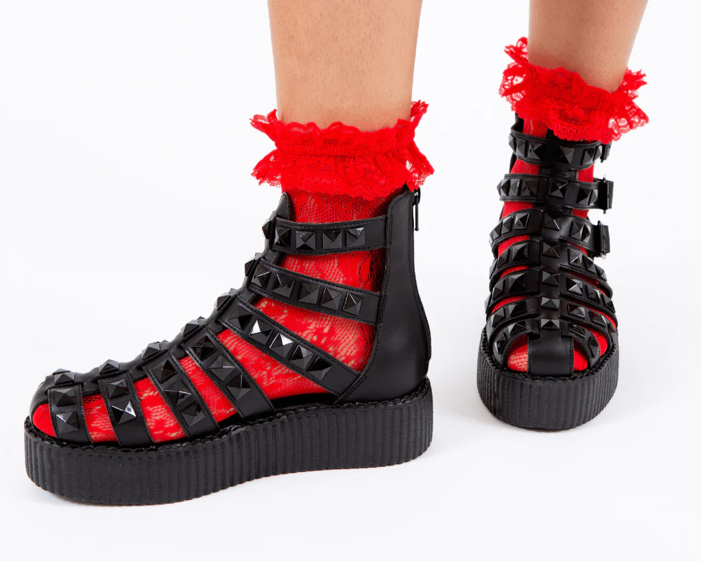 Black Studded Gladiator Viva Mondo Sandal