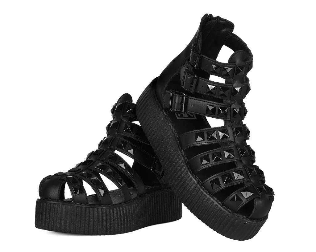 1142-Black-Studded-Gladiator-Viva-Mondo-Sandal-3.webp Black Studded Gladiator Viva Mondo Sandal