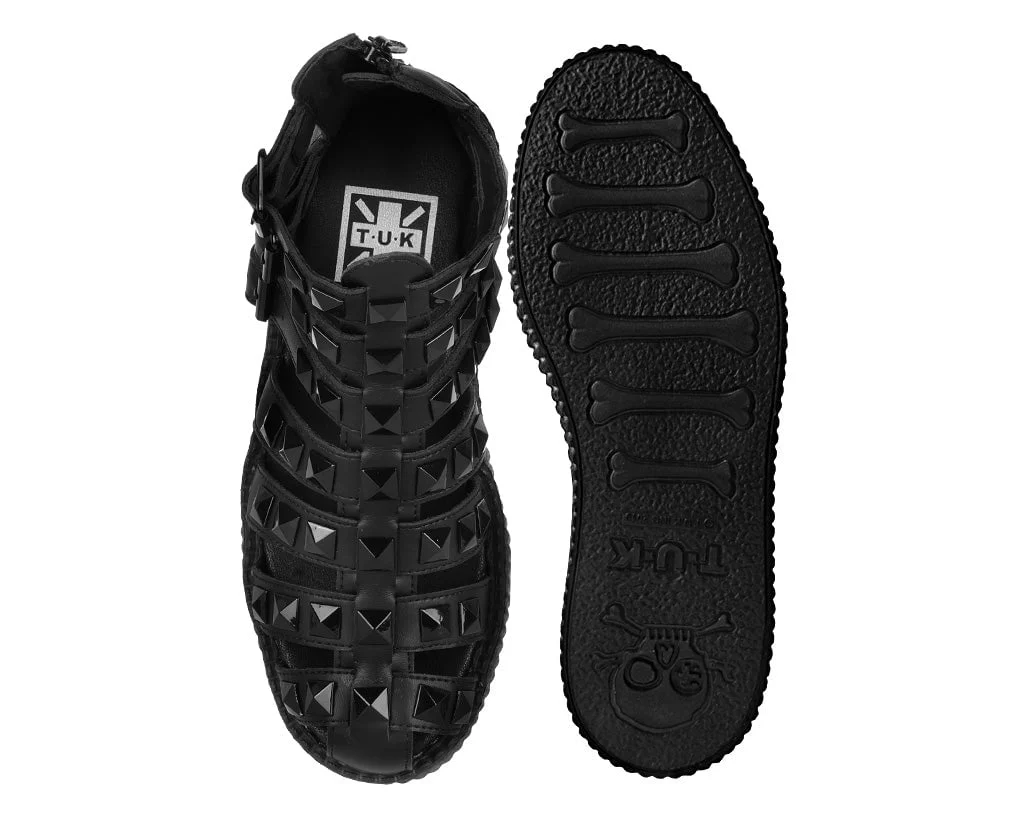 1142-Black-Studded-Gladiator-Viva-Mondo-Sandal-5.webp Black Studded Gladiator Viva Mondo Sandal