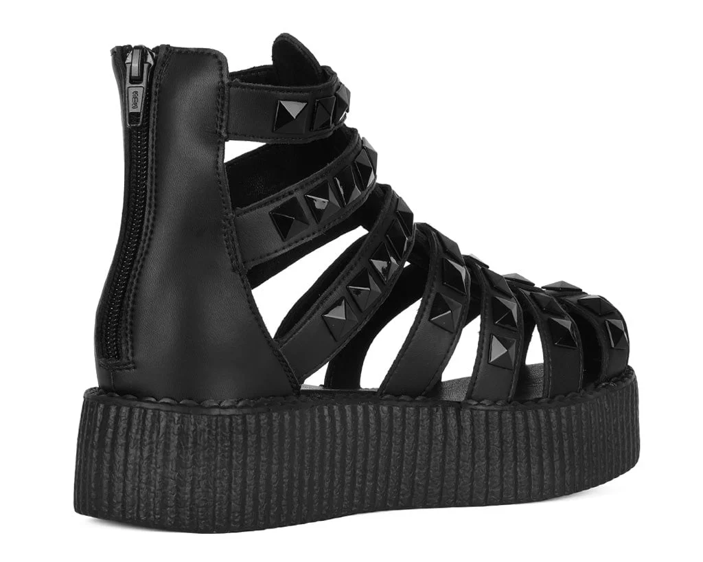1142-Black-Studded-Gladiator-Viva-Mondo-Sandal-8.webp Black Studded Gladiator Viva Mondo Sandal