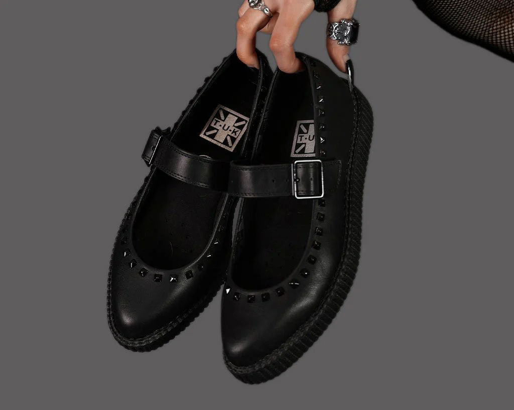 1182-Black-TUKskin-Pointed-Collar-Mary-Jane-4.webp Black TUKskin Pointed Collar Mary Jane