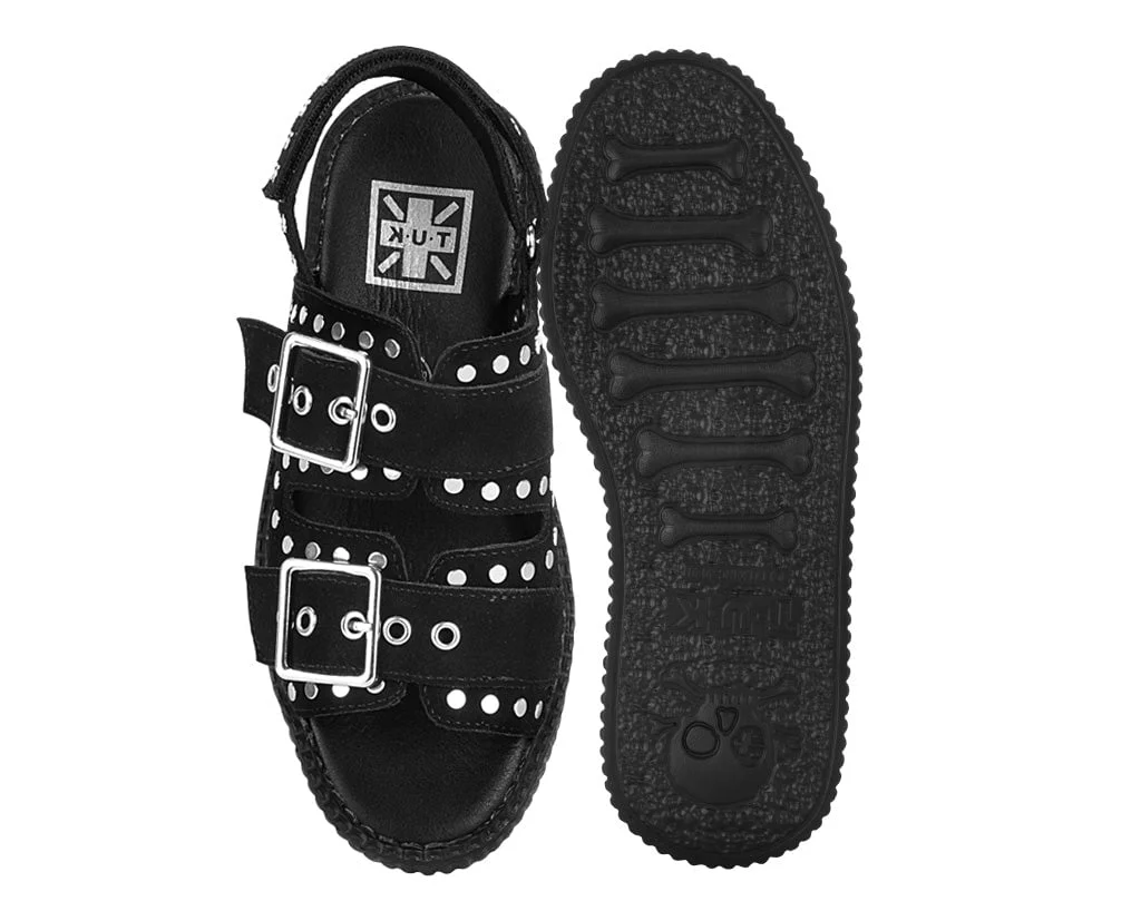 1259-Black-Suede-Flat-Stud-Viva-Mondo-Sandal-5.webp Black Suede Flat Stud Viva Mondo Sandal