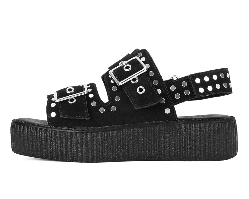 1259-Black-Suede-Flat-Stud-Viva-Mondo-Sandal-7.webp Black Suede Flat Stud Viva Mondo Sandal