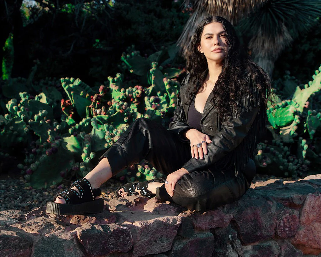 1259-Black-Suede-Flat-Stud-Viva-Mondo-Sandal-8.webp Black Suede Flat Stud Viva Mondo Sandal