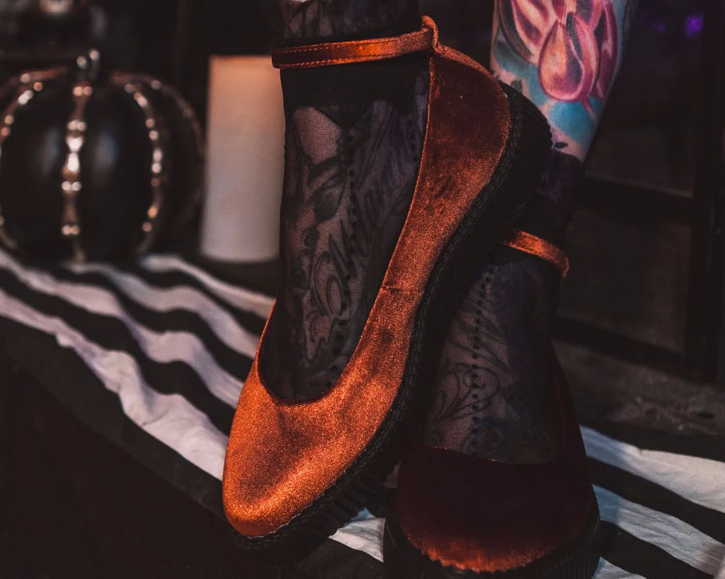 Burnt Orange Pointed Ballet Creeper