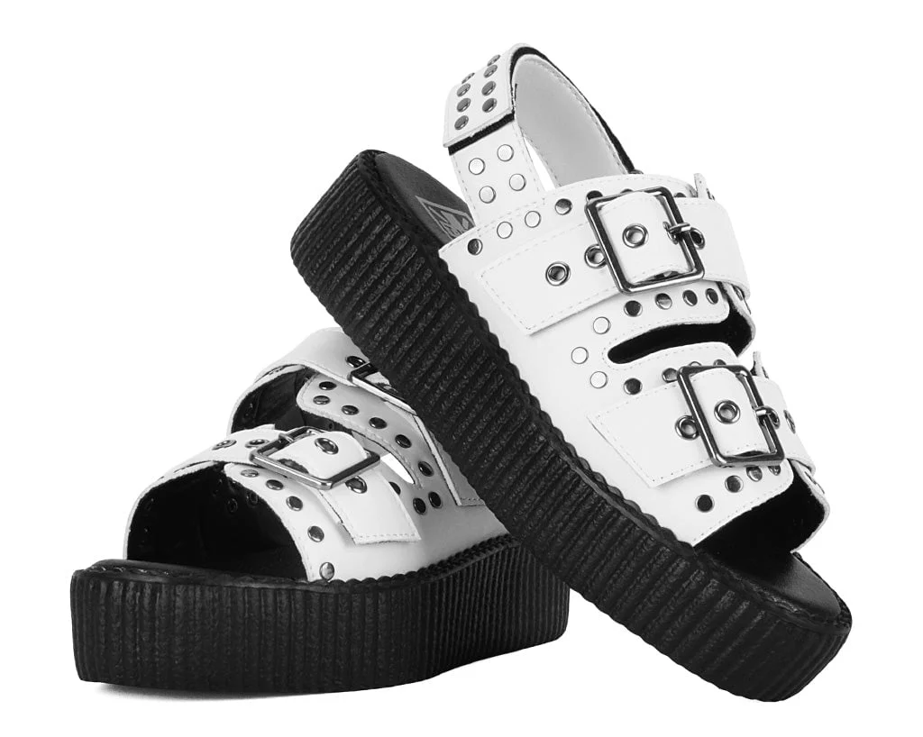 1300-White-TUKskin-Flat-Stud-Viva-Mondo-Sandal-3.webp White TUKskin Flat Stud Viva Mondo Sandal