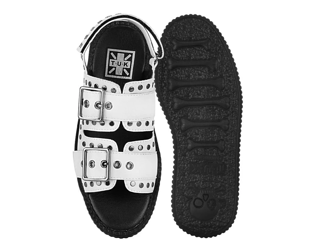 1300-White-TUKskin-Flat-Stud-Viva-Mondo-Sandal-5.webp White TUKskin Flat Stud Viva Mondo Sandal