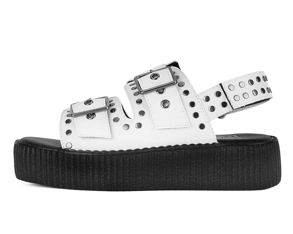 1300-White-TUKskin-Flat-Stud-Viva-Mondo-Sandal-7.webp White TUKskin Flat Stud Viva Mondo Sandal