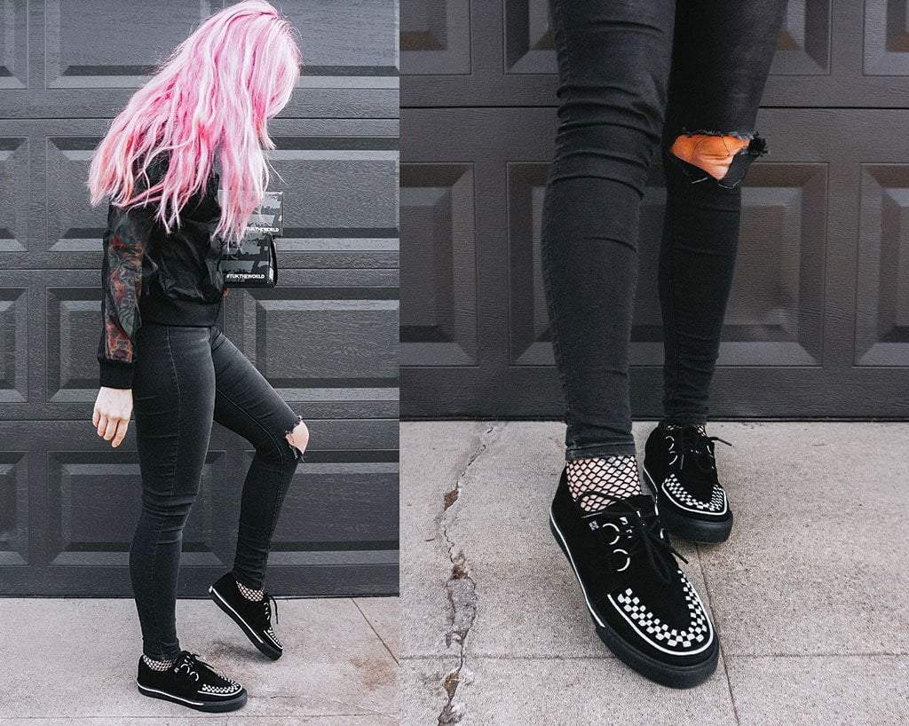 1381-Black-Suede-White-Interlace-Sneaker-6.jpg Black Suede White Interlace Sneaker