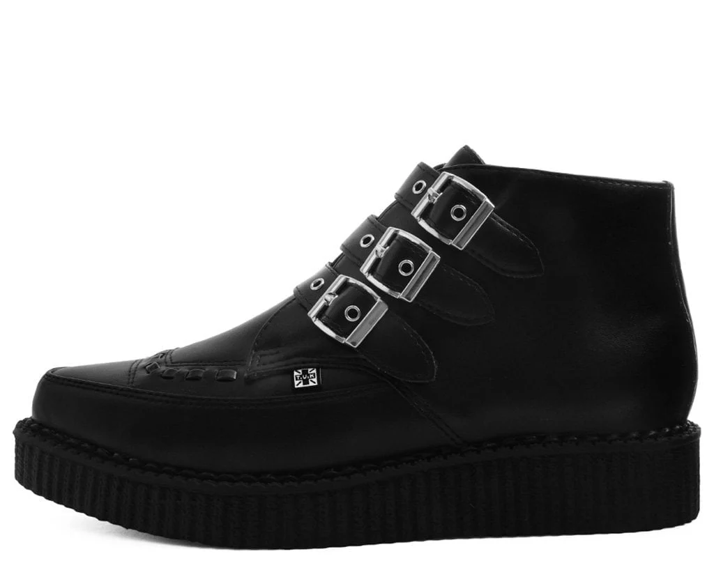 1426-Black-TUKskinTM-3-Buckle-Pointed-Creeper-Boot-4.webp Black TUKskin™ 3-Buckle Pointed Creeper Boot