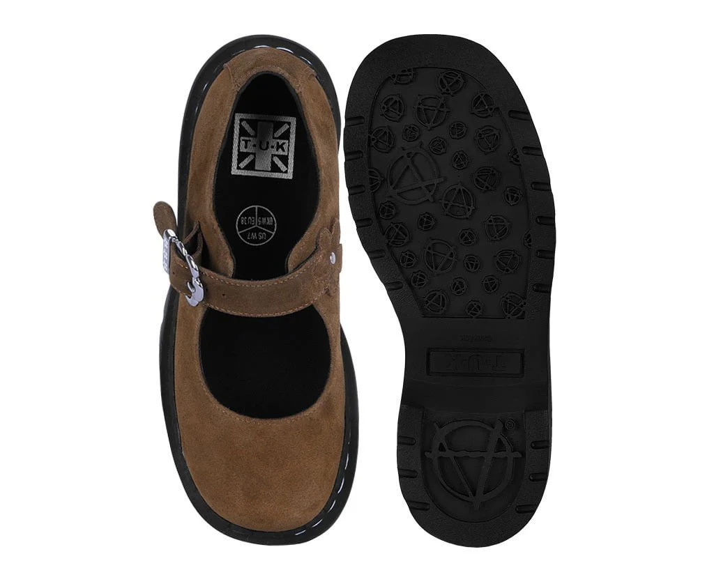 145-Brown-Suede-Flower-Buckle-Mary-Jane-3.webp Brown Suede Flower Buckle Mary Jane