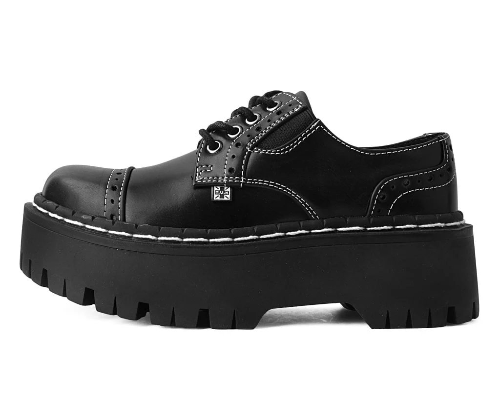 1593-Black-Burnished-Contrast-Stitch-Double-Decker-Brogue-5.webp Black Burnished Contrast Stitch Double Decker Brogue