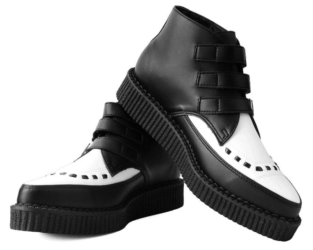 1645-Black-White-TUKskinTM-3-Buckle-Pointed-Creeper-Boot-3.jpg Black & White TUKskin™ 3-Buckle Pointed Creeper Boot