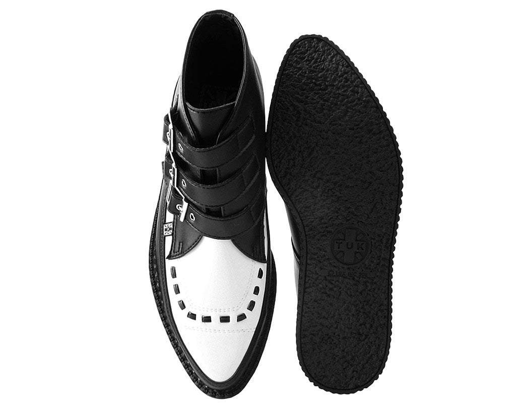 1645-Black-White-TUKskinTM-3-Buckle-Pointed-Creeper-Boot-4.jpg Black & White TUKskin™ 3-Buckle Pointed Creeper Boot