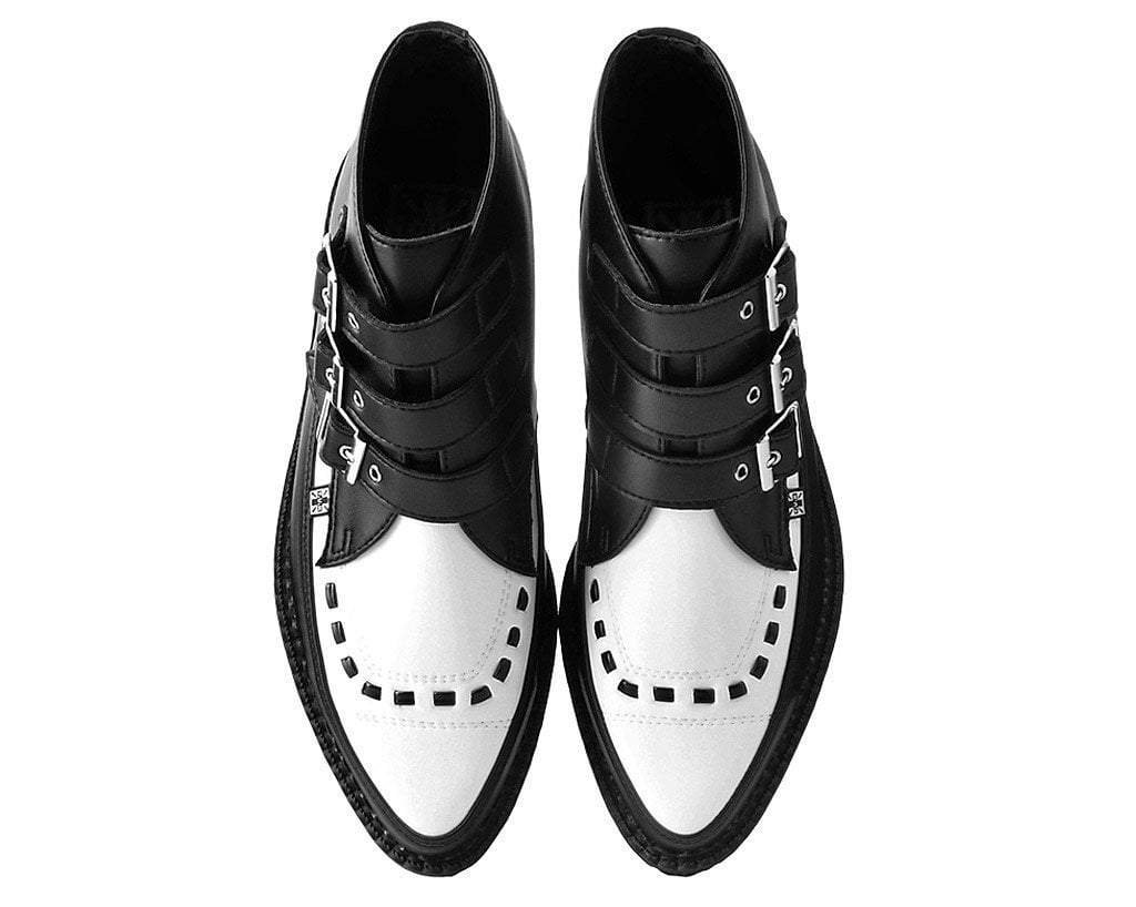 1645-Black-White-TUKskinTM-3-Buckle-Pointed-Creeper-Boot-5.jpg Black & White TUKskin™ 3-Buckle Pointed Creeper Boot