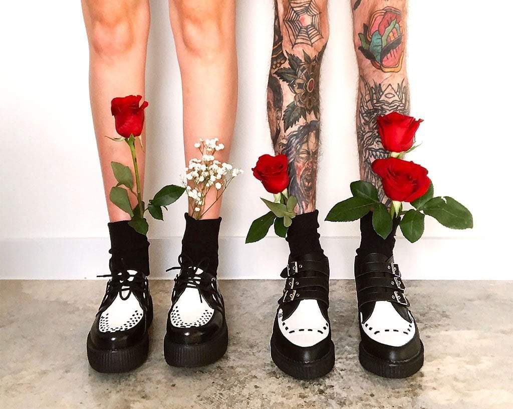 1645-Black-White-TUKskinTM-3-Buckle-Pointed-Creeper-Boot-9.jpg Black & White TUKskin™ 3-Buckle Pointed Creeper Boot