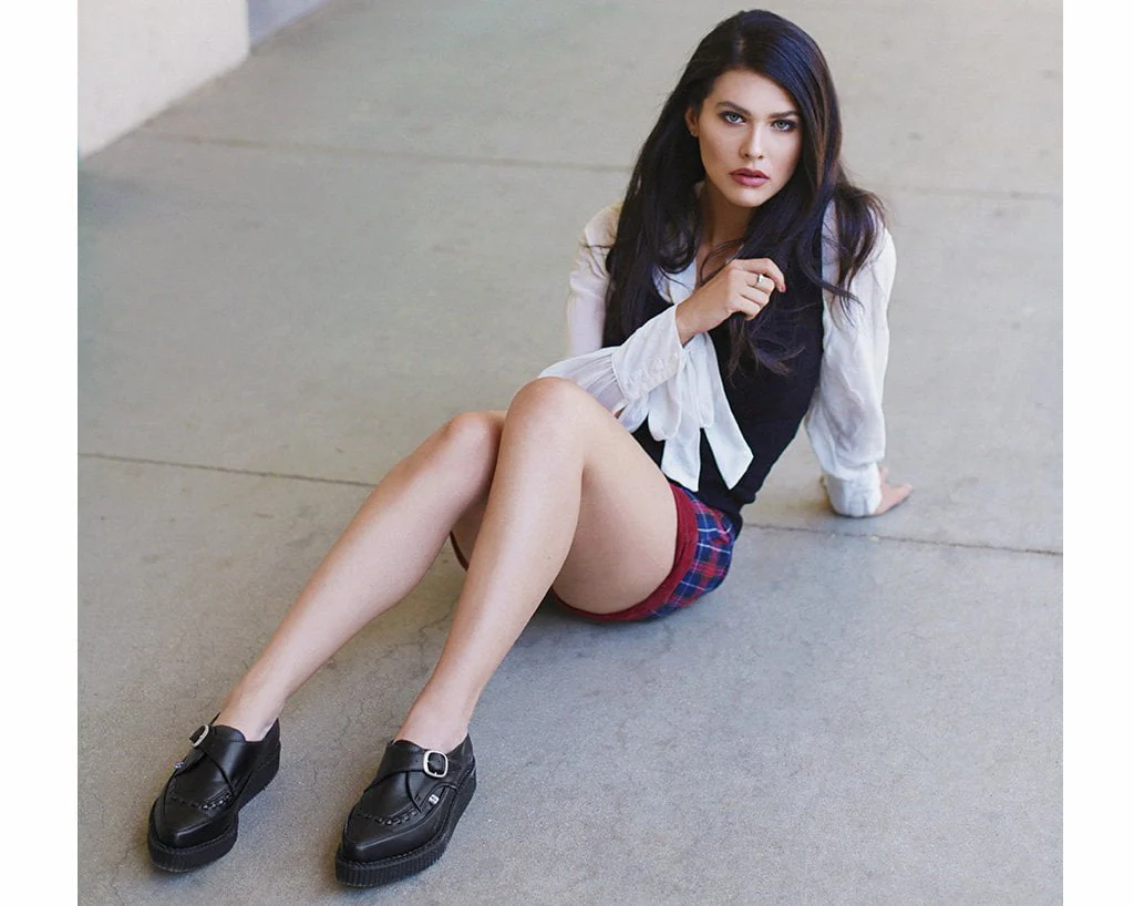 1657-Black-TUKskinTM-Pointed-Buckle-Creeper-8.webp Black TUKskin™ Pointed Buckle Creeper