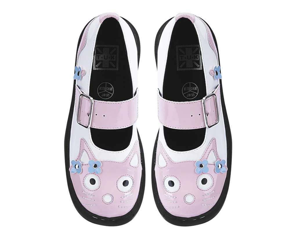 Pink & White Flower TUKskin Kitty Mary Jane