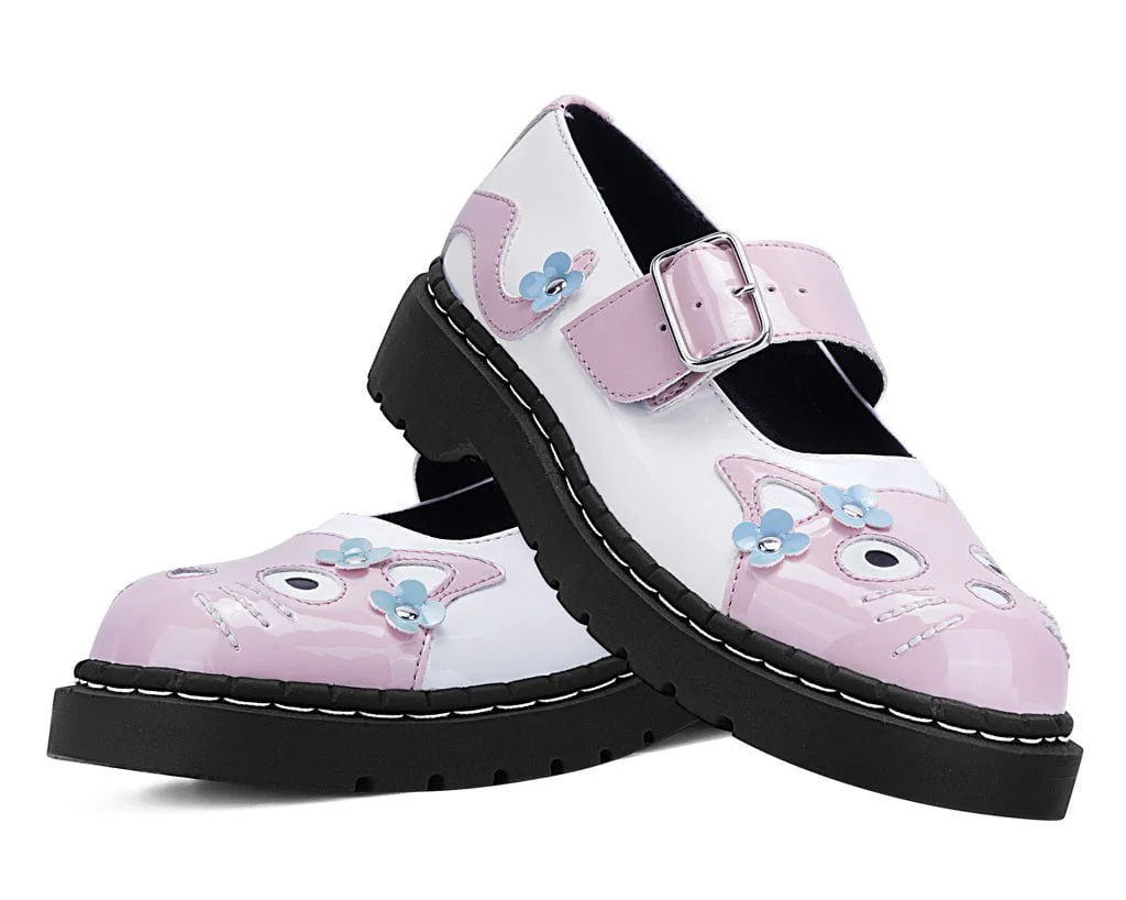 170-Pink-White-Flower-TUKskin-Kitty-Mary-Jane-3.webp Pink & White Flower TUKskin Kitty Mary Jane