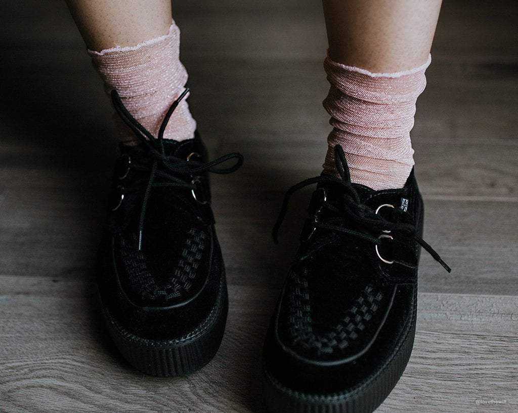 1740-Pink-Sheer-Metallic-Women-s-Sock-2.jpg Pink Sheer Metallic Women’s Sock