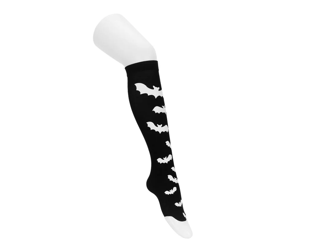 1756-Black-Bat-Thigh-High-Sock-3.webp Black Bat Thigh High Sock