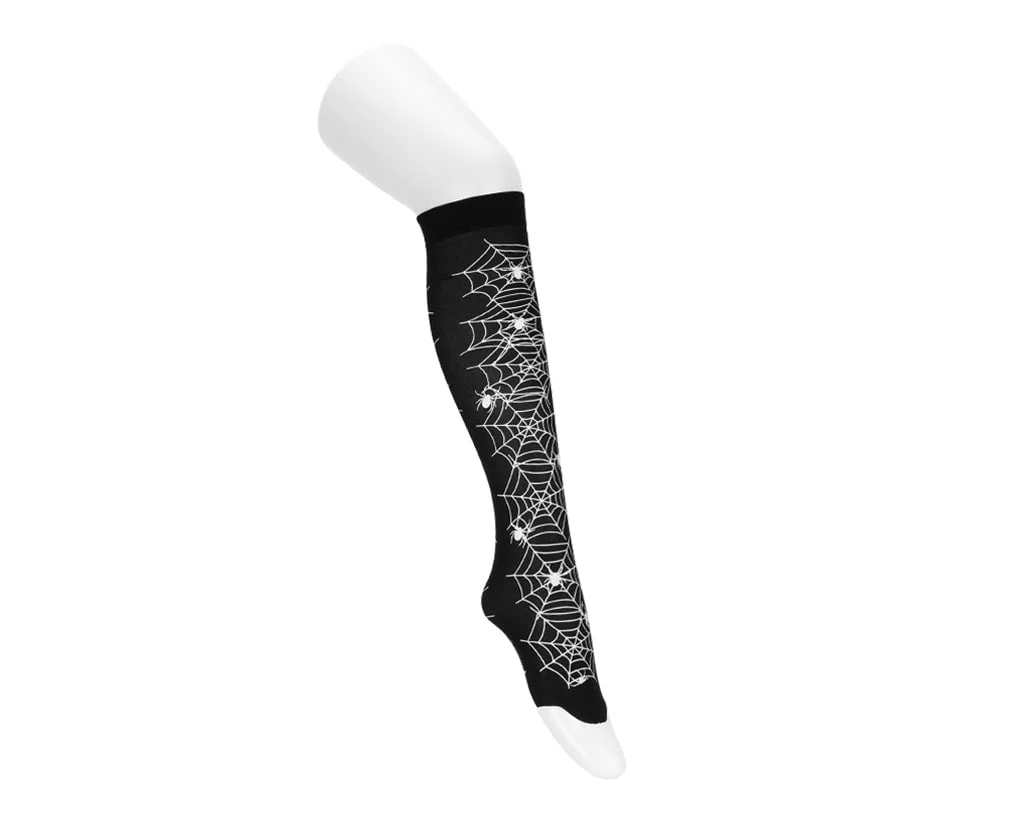 1758-Black-Spider-Thigh-High-Sock-3.webp Black Spider Thigh High Sock