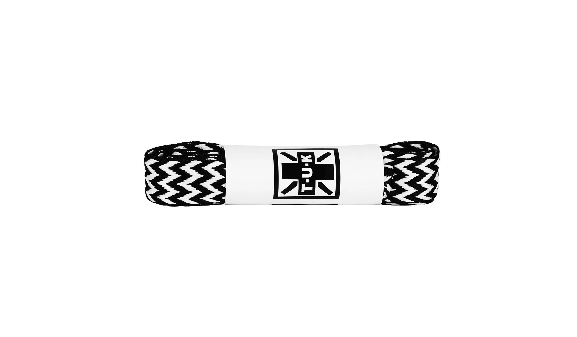 Black & White Chevron Flat Laces