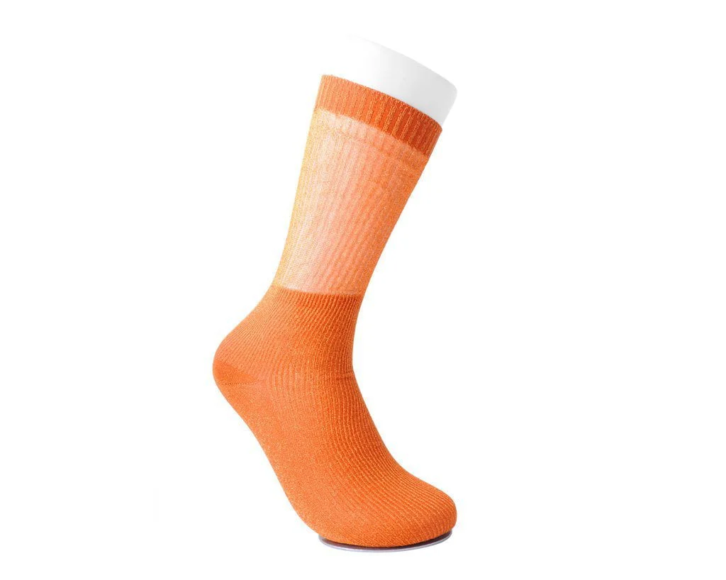 1796-Orange-Ribbed-Glitter-Sock-3.webp Orange Ribbed Glitter Sock