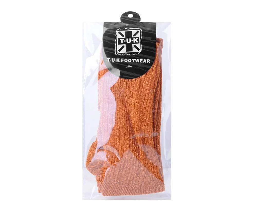 1796-Orange-Ribbed-Glitter-Sock-4.webp Orange Ribbed Glitter Sock