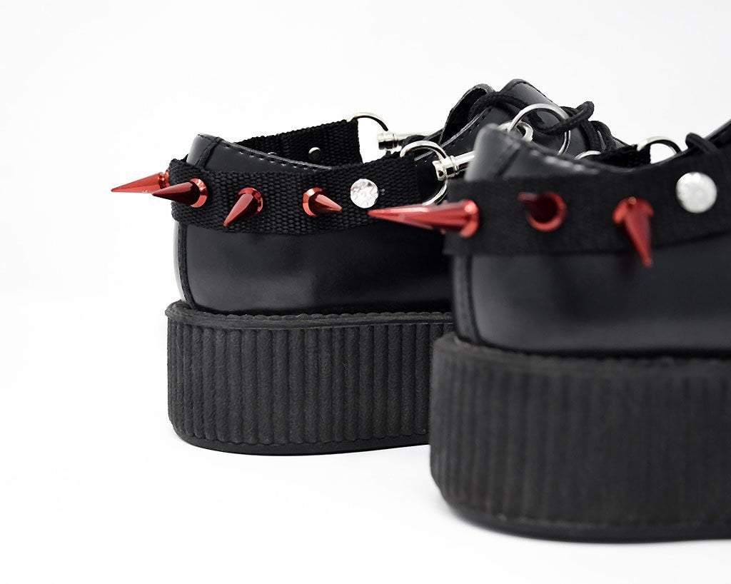 1838-Spiked-Red-Bondage-Shoe-Straps-3.jpg Spiked Red Bondage Shoe Straps