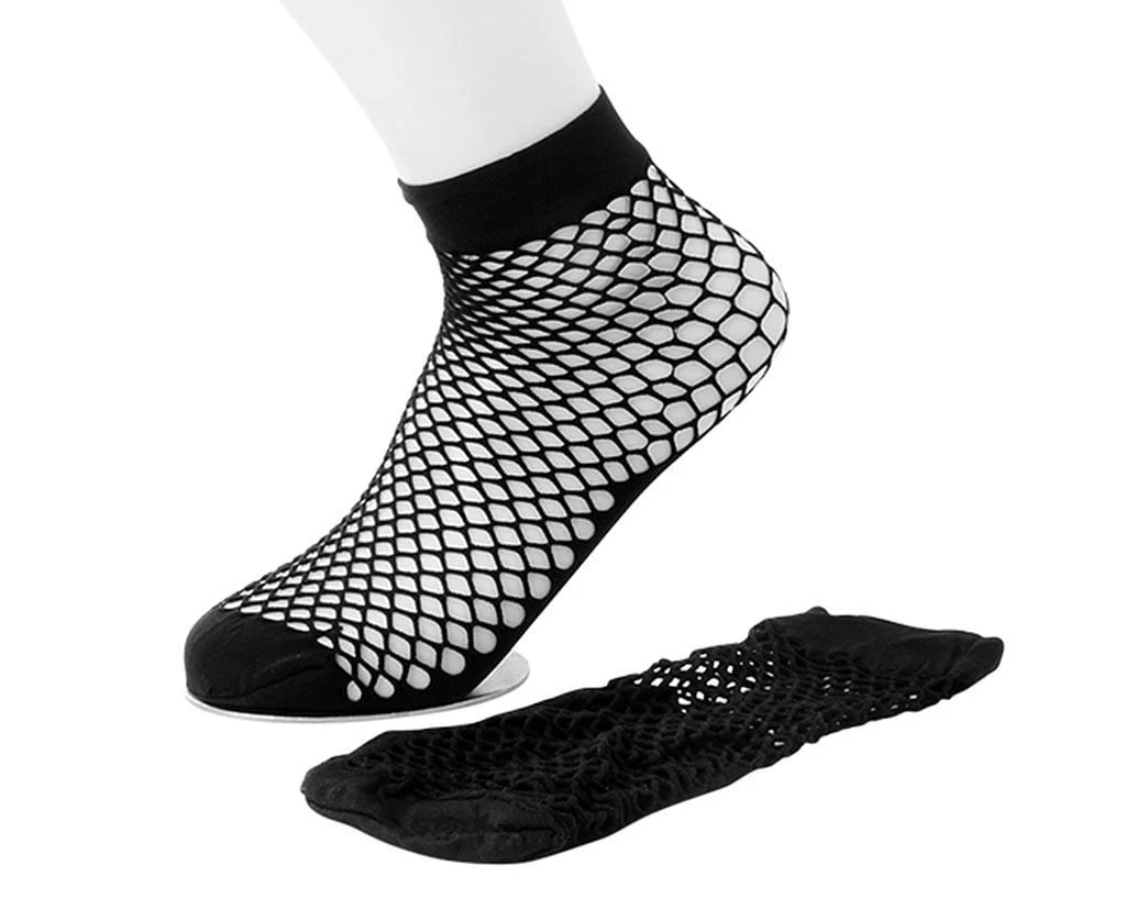 1858-Black-Fishnet-Footie-Crew-Sock-3.webp Black Fishnet Footie Crew Sock