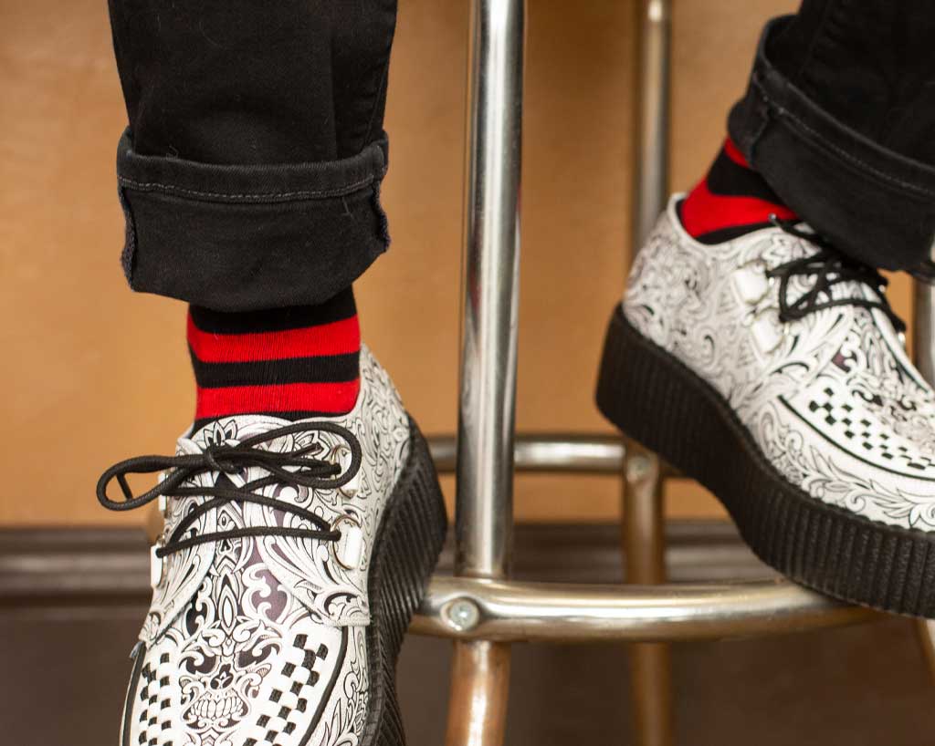 1887-Red-Black-Stripe-T.U.K-Men-s-Sock-2.jpg Red & Black Stripe T.U.K Men's Sock