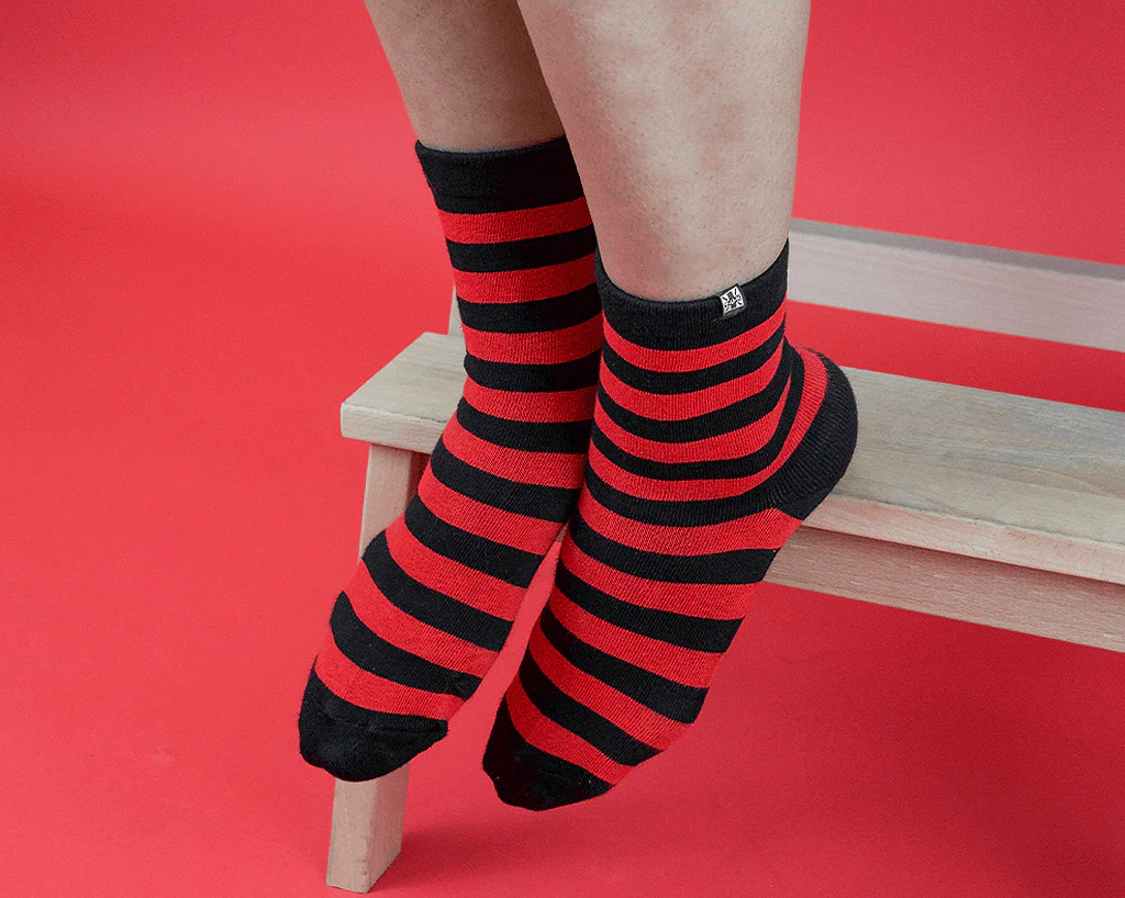 1891-Red-Black-Stripe-T.U.K-Women-s-Sock-5.webp Red & Black Stripe T.U.K Women's Sock