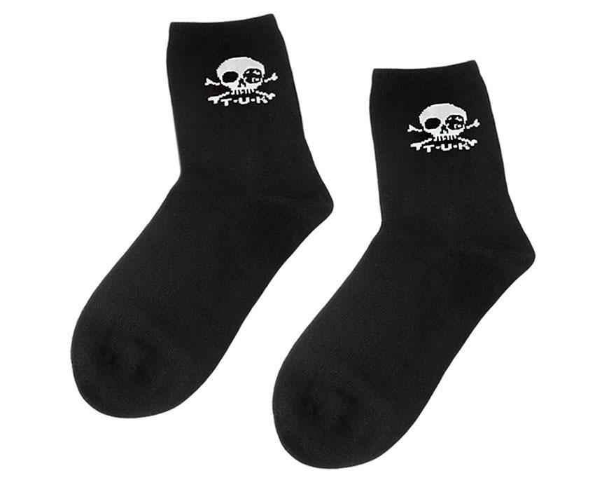 1898-Black-T.U.K.-Skull-Logo-Women-s-Sock-3.jpg Black T.U.K. Skull Logo Women’s Sock