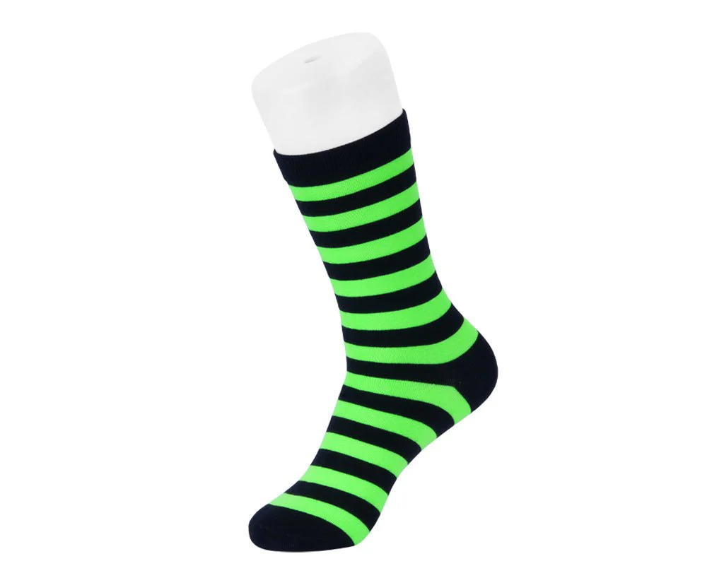 Black & Green T.U.K. Men's Stripe Sock