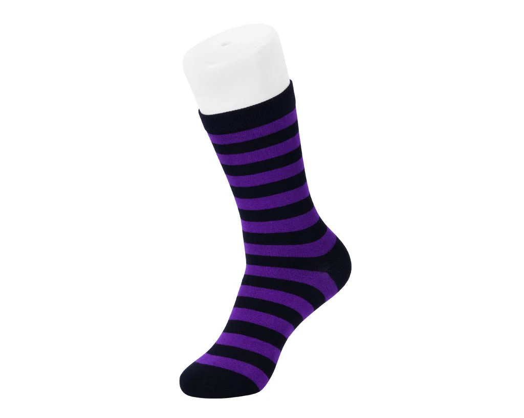Black & Purple T.U.K. Men's Stripe Sock