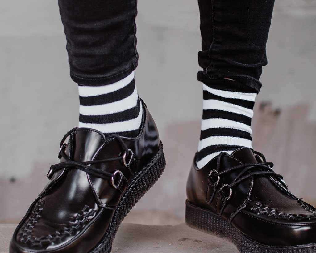 1913-Black-White-Stripe-T.U.K.-Women-s-Sock-5.jpg Black & White Stripe T.U.K. Women’s Sock