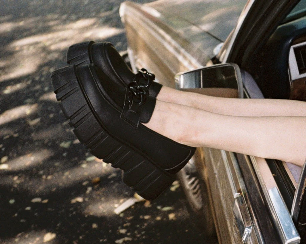 Black TUKskinâ„¢ Anarchic Airship Chain Loafer