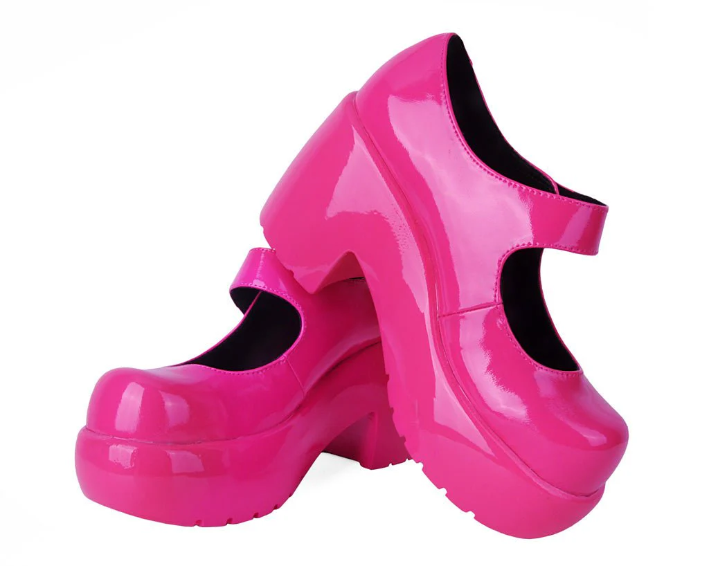2065-Pink-Liquid-Bubble-Mary-Jane-Platform-3.webp Pink Liquid Bubble Mary Jane Platform