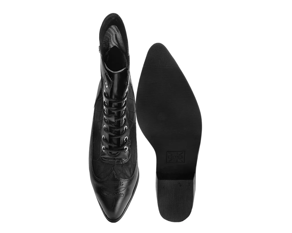 2105-Black-Victorian-Mesh-Spiderweb-Boot-5.webp Black Victorian Mesh Spiderweb Boot