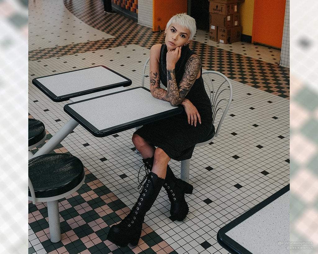 2234-Distressed-Knee-High-Nosebleed-Boot-8.jpg Distressed Knee-High Nosebleed Boot