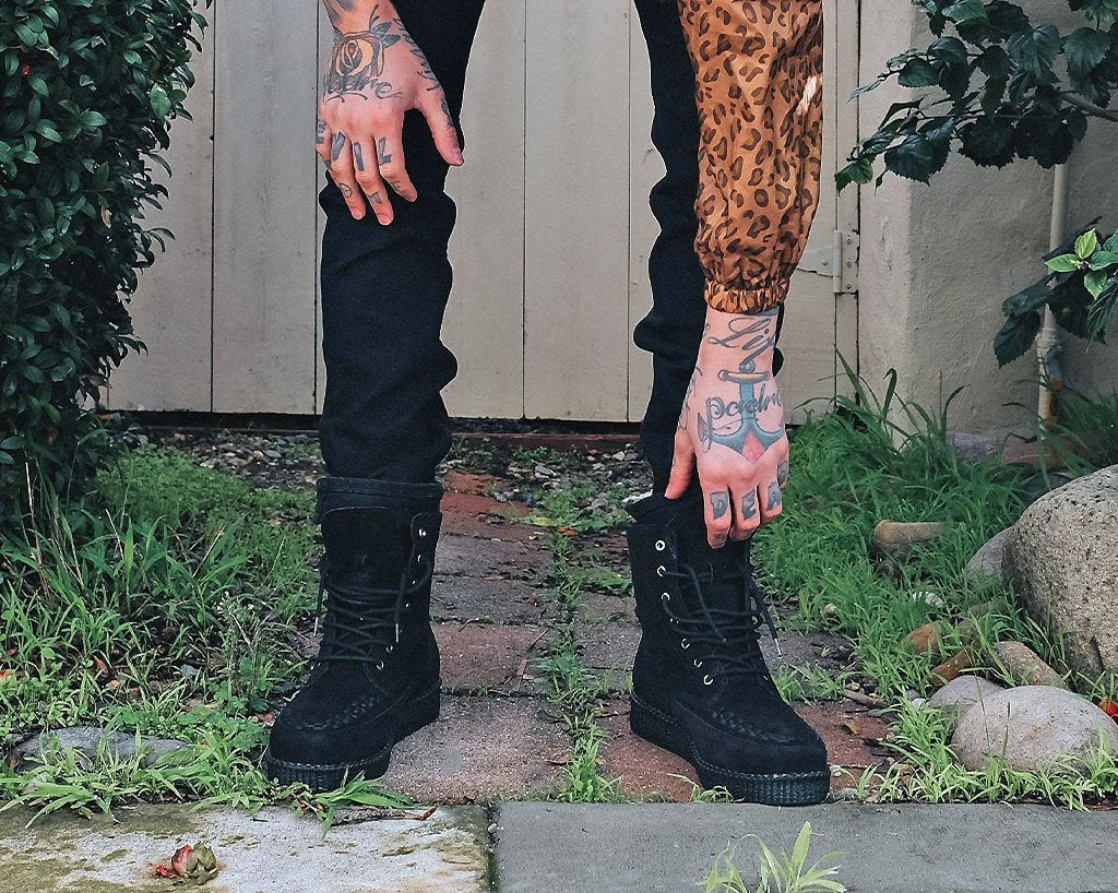 2242-Black-Suede-7-Eye-Viva-Low-Boot-6.jpg Black Suede 7-Eye Viva Low Boot