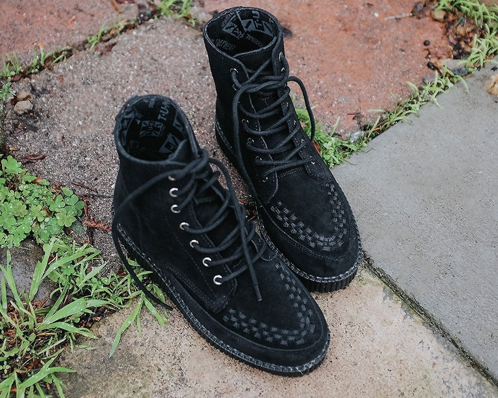 Black Suede 7-Eye Viva Low Boot