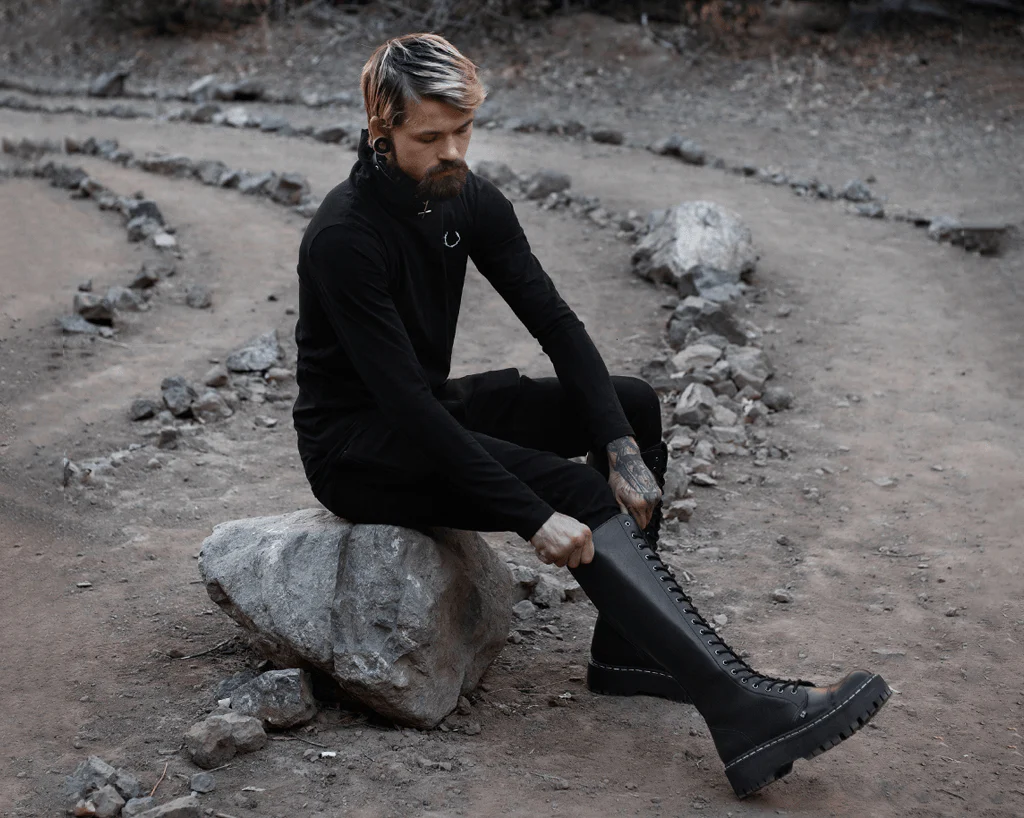 2353-Black-TUKskinTM-Knee-high-Double-Decker-Boot-6.webp Black TUKskin™ Knee-high Double Decker Boot