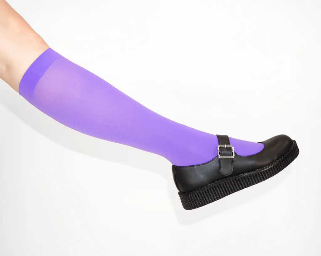 245-Purple-Knee-High-Nylon-Mesh-Sock-5.webp Purple Knee-High Nylon Mesh Sock